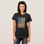 Beachcombing USA Flag 4th of July beachcomb beachc Tシャツ (正面フル)