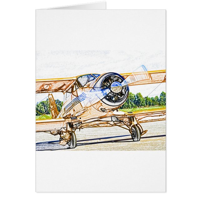 Beachcraft Staggerwingのヴィンテージの航空機 (正面)