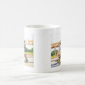 Beachcraft Staggerwingのヴィンテージの航空機 コーヒーマグカップ (中央)