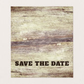 Beached Wood Effect, Photo Save The Date Card 名刺 (外部フラット)