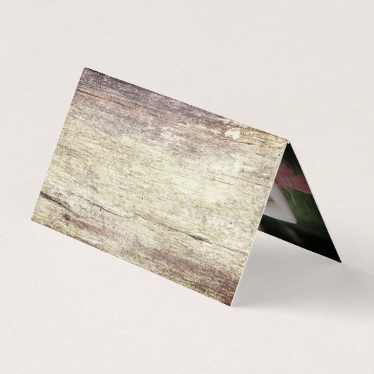 Beached Wood Effect, Photo Save The Date Card 名刺 (裏面)