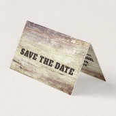 Beached Wood Effect, Photo Save The Date Card 名刺 (正面)