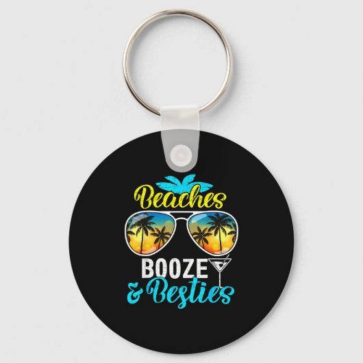 Beaches booze besties girls trip 2026 florida キーホルダー (正面)
