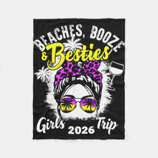 Beaches booze besties girls trip 2026 florida フリースブランケット