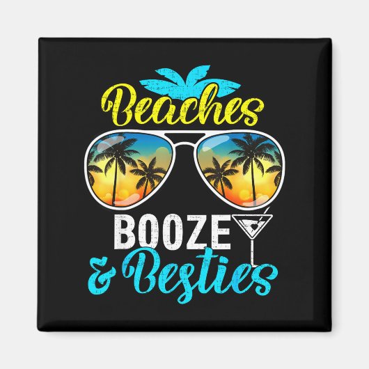 Beaches booze besties girls trip 2026 florida マグネット (正面)