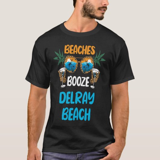 Beaches Booze Delray Beach Summer Vacation Party M Tシャツ (正面)