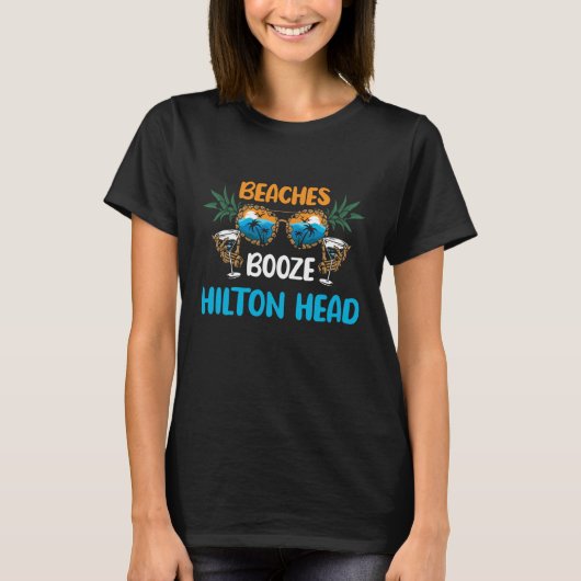 Beaches Booze Hilton Head Summer Vacation Party Ma Tシャツ (正面)