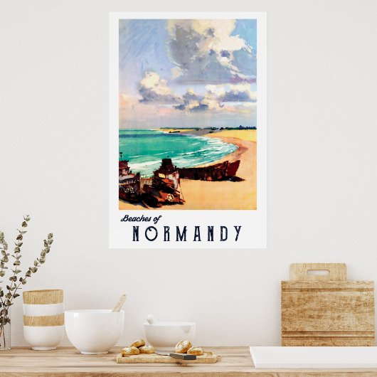 Beaches of Normandy, France ポスター (キッチン)