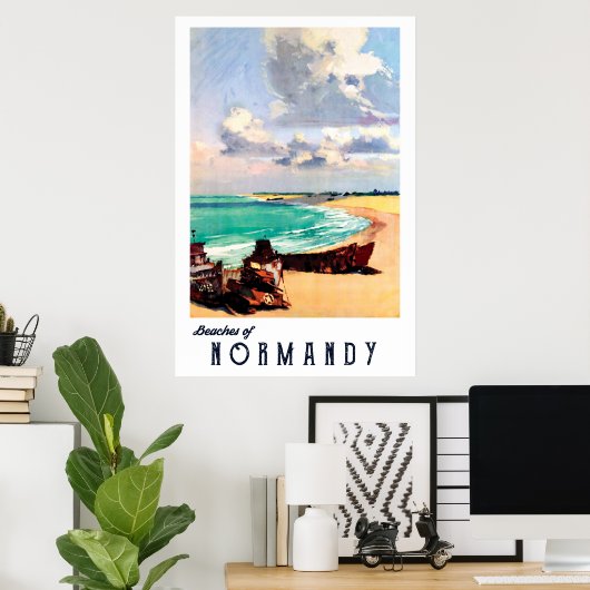 Beaches of Normandy, France ポスター (ホームオフィス)
