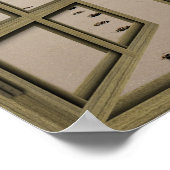 Beachfront 6 Pane Open French Door Poster ポスター (角)