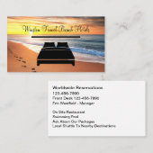 Beachfront Hotel Travel Business Cards 名刺 (正面/裏面)