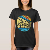 Beachie Speechie Speech Therapy Beach Retro Summer Tシャツ (正面)