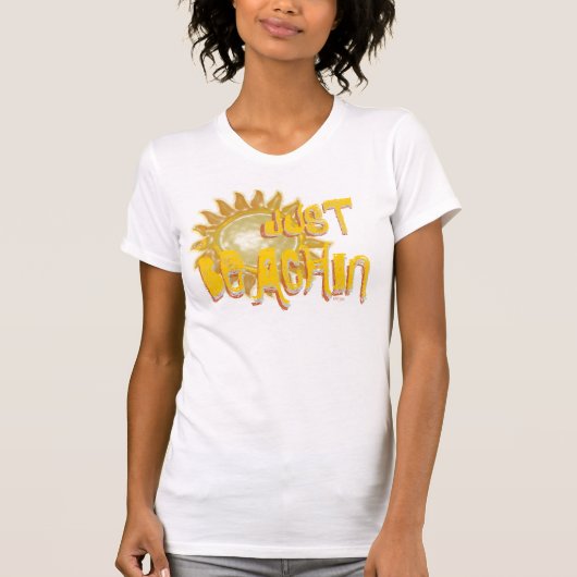 BEACHINグラフィックスのみ!(3D日/黄) Tシャツ (正面)