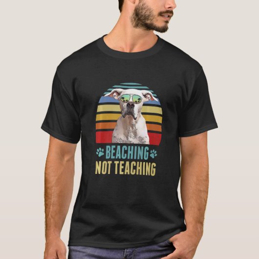 Beaching Not 教え's Dogo Argentino Dog Summer Tシャツ (正面)