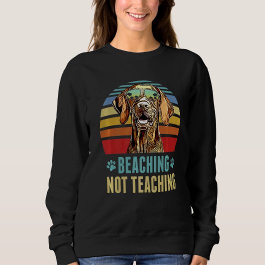 Beaching Not 教え's Wirehed Vizsla Dog Summe スウェットシャツ (正面)