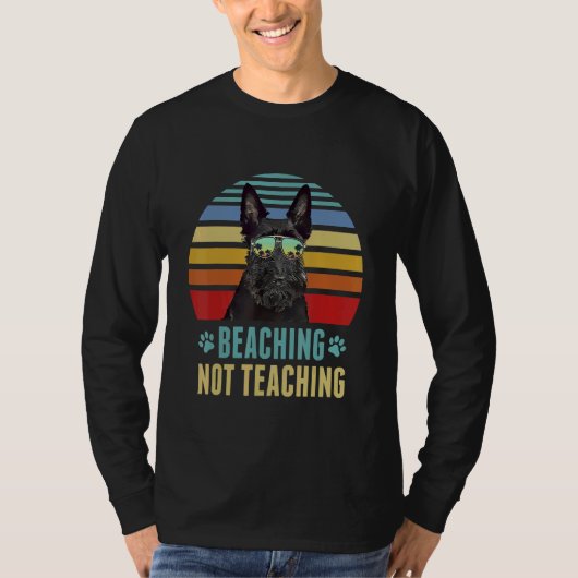 Beaching Not Teaching   Scottish Terrier Dog Summe Tシャツ (正面)