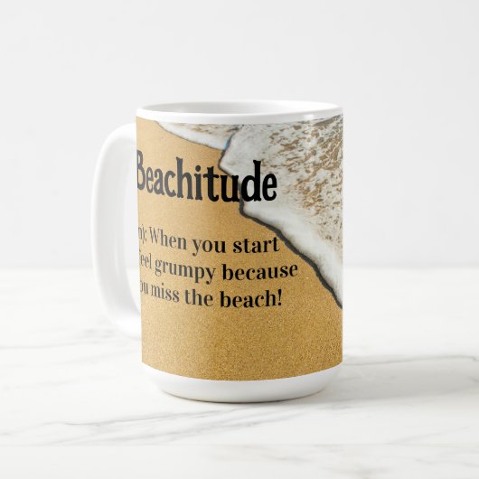 "Beachitude" Definition コーヒーマグカップ (正面左)