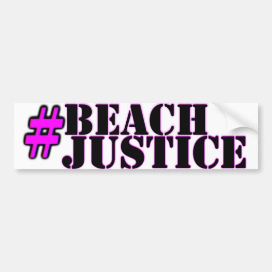 #Beachjusticeのプライドのステッカー バンパーステッカー (正面)