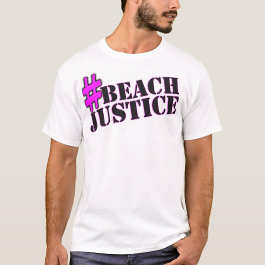 #BEACHJUSTICE恥知らずなTVのワイシャツ Tシャツ (正面)