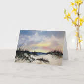 Beachscape Water Color Art Greeting Card カード (黄色い花)