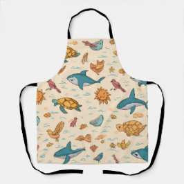 Beachside All-Over Print Apron Gift エプロン