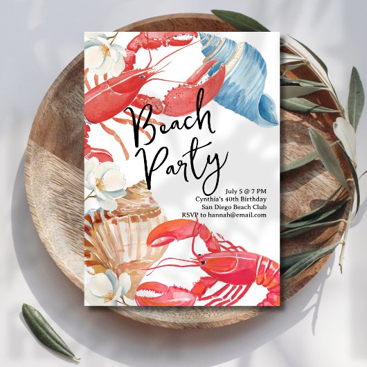 Beachside Party 招待状