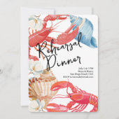 Beachside Rehearsal Dinner Wedding 招待状 (正面)