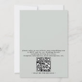 Beachside Shell Elegant Modern QR Code Wedding 招待状 (裏面)