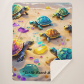 "Beachside Turtle Buddies" シェルパブランケット (正面)