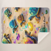 "Beachside Turtle Buddies" シェルパブランケット (正面(横))