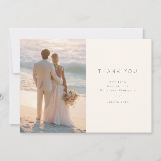 Beachside Wedding Thank You Card サンキューカード (正面)