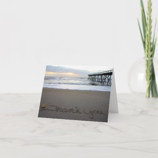 Beachwriteは感謝していしています サンキューカード (正面)