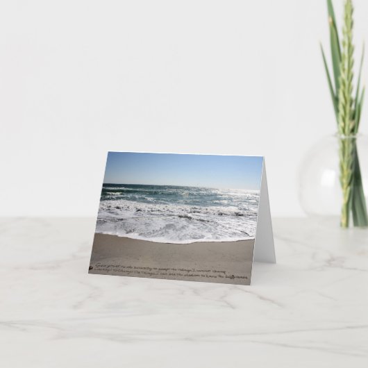 Beachwrite'sSerenityの祈りの言葉カード カード (正面)