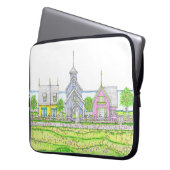 Beachyコテージのラップトップのケース ラップトップスリーブ (正面左)