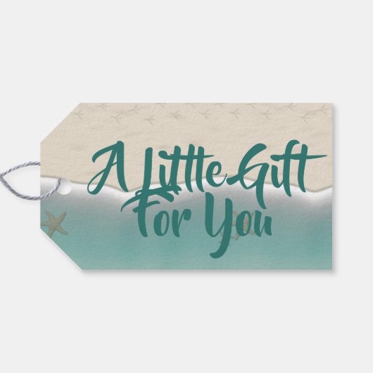 Beachyパーソナライズされたのギフト結婚ラベルに感謝 ギフトタグ (裏面横)