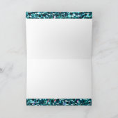 Beachy水の青くフェイクなスパンコール カード (内部)