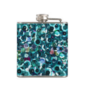 Beachy水の青くフェイクなスパンコール フラスク (裏面)