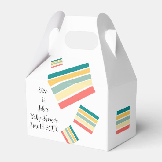 Beachy赤ちゃんシャワーお願いギフトボックスを取得 フェイバーボックス (正面サイド)