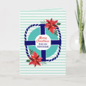 Beachy 航海の Poinsettia新しいアドレス シーズンカード (正面)