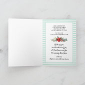 Beachy 航海の Poinsettia新しいアドレス シーズンカード (内部)