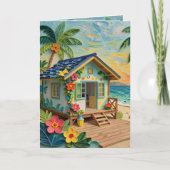 Beachy Birthday Poem カード (正面)