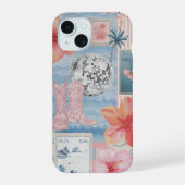 Beachy Blue Coquette Coastal Collage Preppy Cute  iPhone 15ケース (裏面)