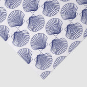 Beachy Blue Scallop Shells Seashells 薄葉紙 (詳細)
