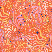 Beachy Boho Seagrass Orange ラッピングペーパー