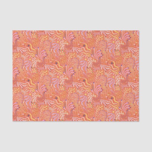 Beachy Boho Seagrass Orange 薄葉紙 (正面)