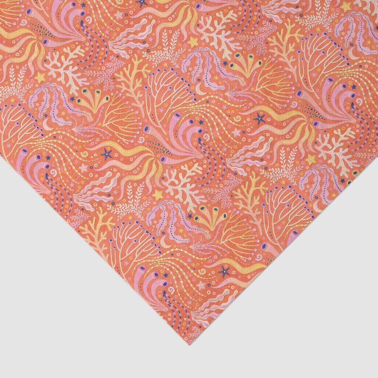 Beachy Boho Seagrass Orange 薄葉紙 (詳細)