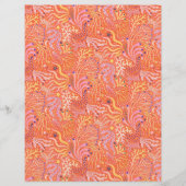 Beachy Boho Seagrass Orange Scrapbook Paper (正面)