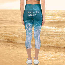 Beachy Bridesmaid capri legings – バックプリント カプリレギンス