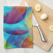 Beachy Bubbles Artsy Abstract Kitchen Towel キッチンタオル (四つ折り)