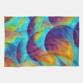 Beachy Bubbles Artsy Abstract Kitchen Towel キッチンタオル (横)
